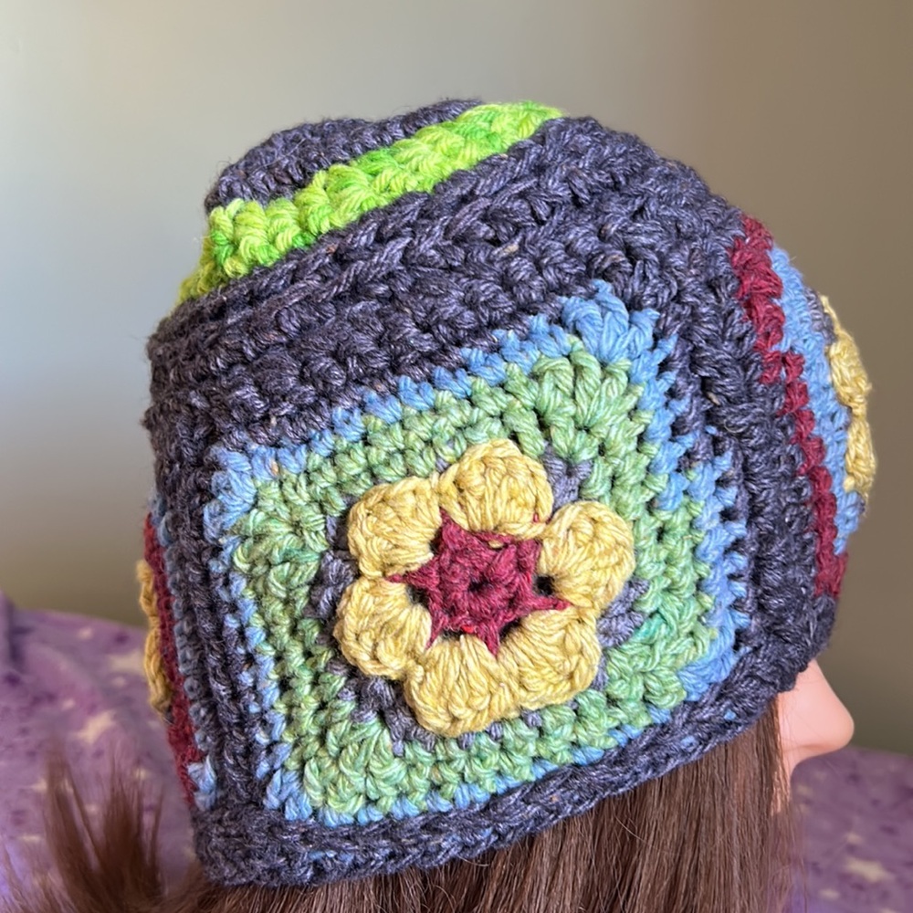 Multicolor Crochet Headband soft wool medium beautiful - Picture 4 of 6
